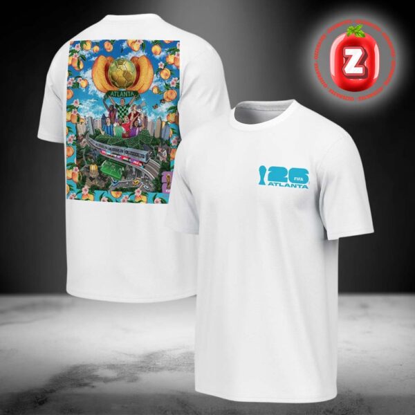 2026 FIFA World Cup Outerstuff Atlanta Host City Poster Graphic Two Sides Unisex T-Shirt