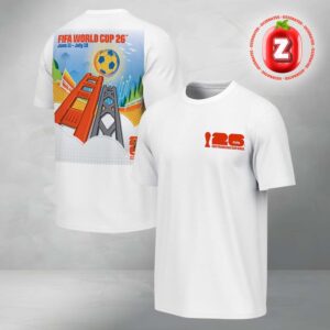 2026 FIFA World Cup Outerstuff San Francisco Host City Poster Graphic Two Sides Unisex T-Shirt