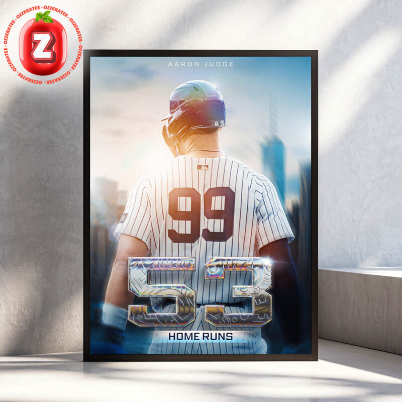Aaron Judge New York Yankees 53 Home Runs MLB Baseball 2025 Cinematic Spotlight Artwork Home Decor Poster Canvas