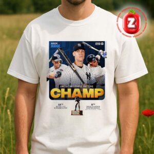 Aaron Judge New York Yankees At American League On 2025 Batting Champion MLB Baseball Unisex T-Shirt