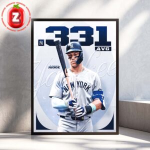 Aaron Judge New York Yankees Batting Champion American League Baseball 2025 Home Decor Poster Canvas