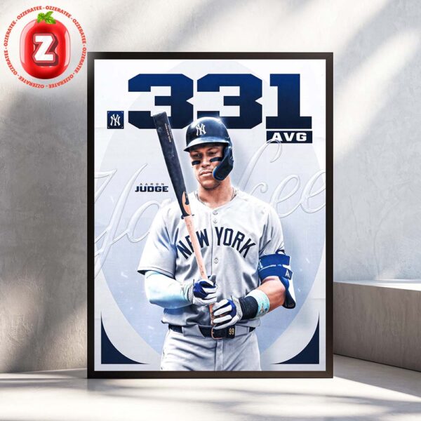 Aaron Judge New York Yankees Batting Champion American League Baseball 2025 Home Decor Poster Canvas