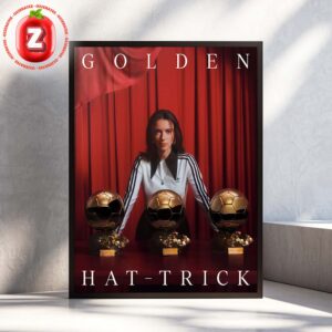 Aitana Bonmatí Ballon d’Or 2025 Golden Hat-Trick Historic Achievement Home Decor Poster Canvas