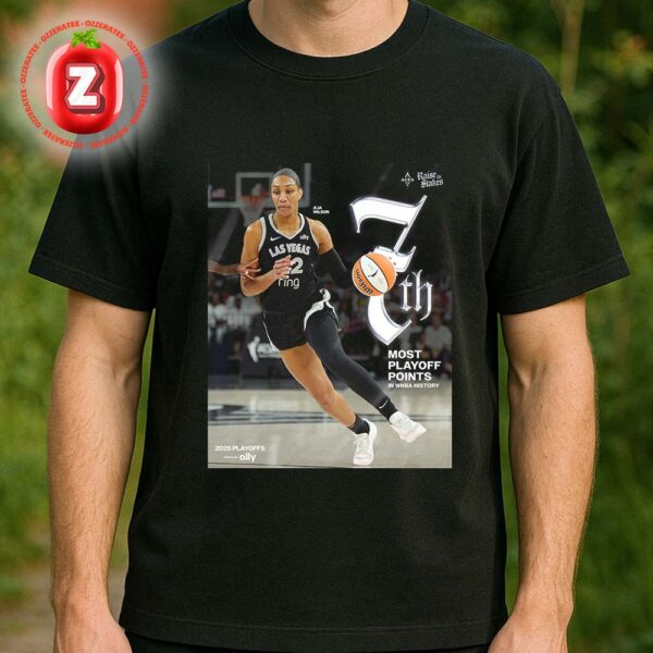 Aja Wilson Las Vegas Aces Most Playoff Points Record WNBA Basketball 2025 Unisex T-Shirt