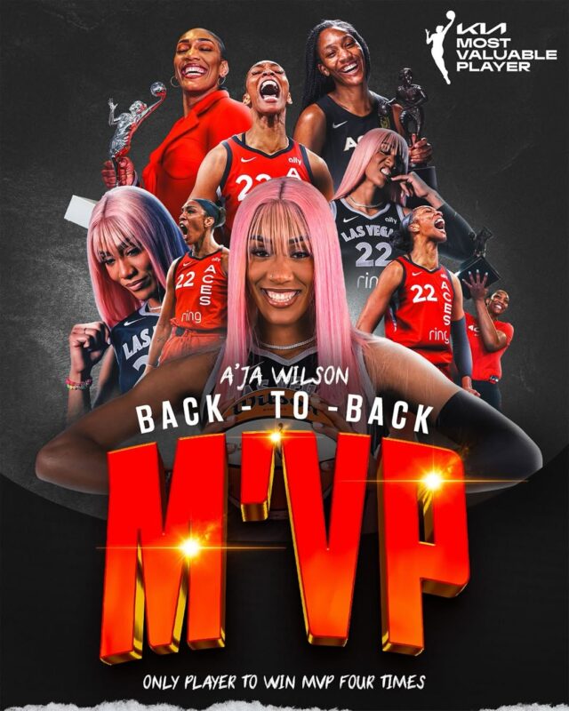 A’ja Wilson Wins Back to Back MVP and Makes WNBA History with Four Awards
