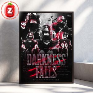 Baltimore Ravens Darkness Falls Poster NFL 2025 Edgar Allan Poe Inspired Artwork Home Decor Poster Canvas