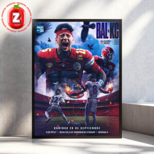 Baltimore Ravens Showdown vs Kansas City Chiefs NFL Football September 28 2025 Home Decor Poster Canvas