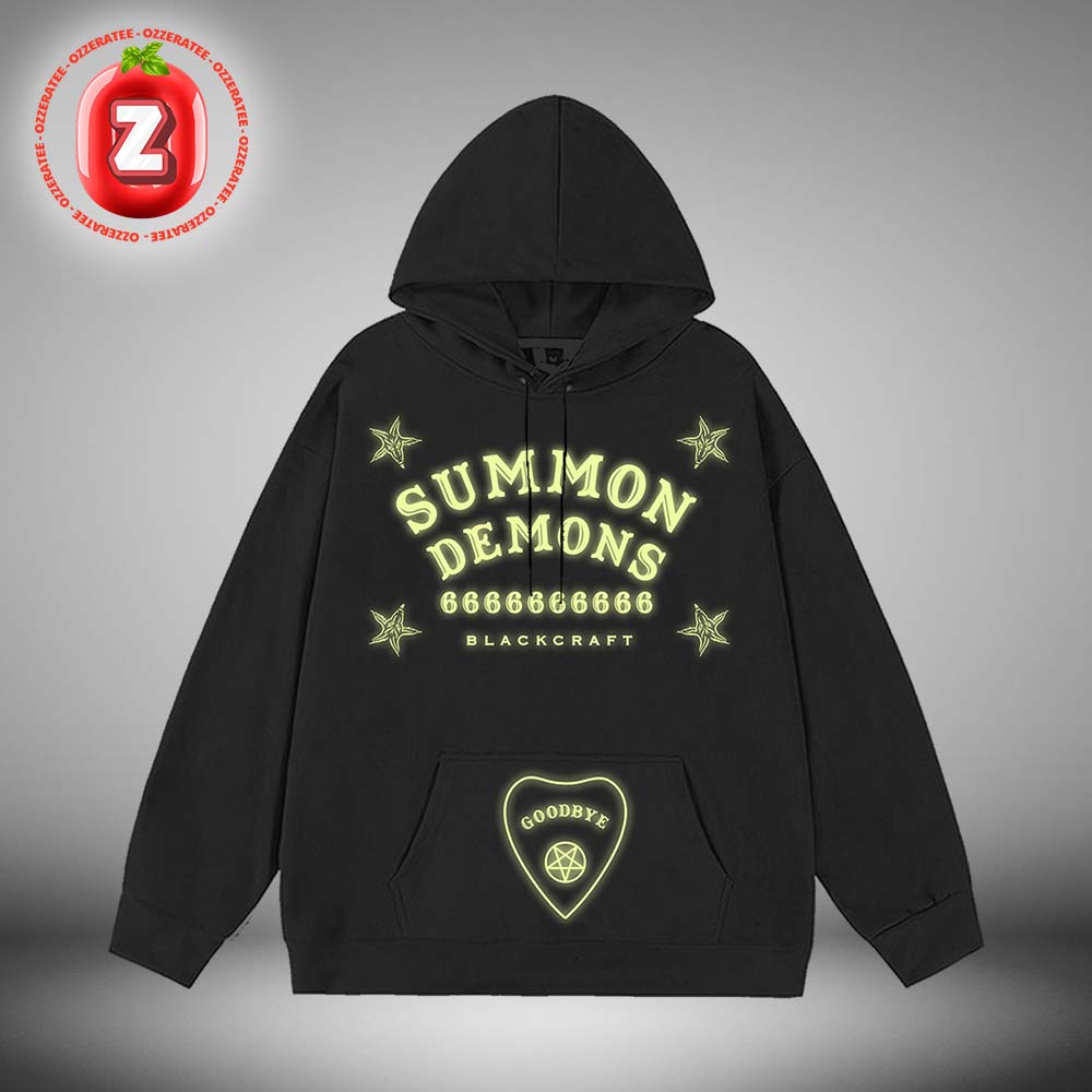 Black Craft Summon Demons Glow Pullover All Over Print Hoodie