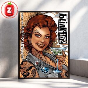 Blink 182 Live Show Poster At Orion Amphitheater In Huntsville On September 22 2025 Home Decor Poster Canvas