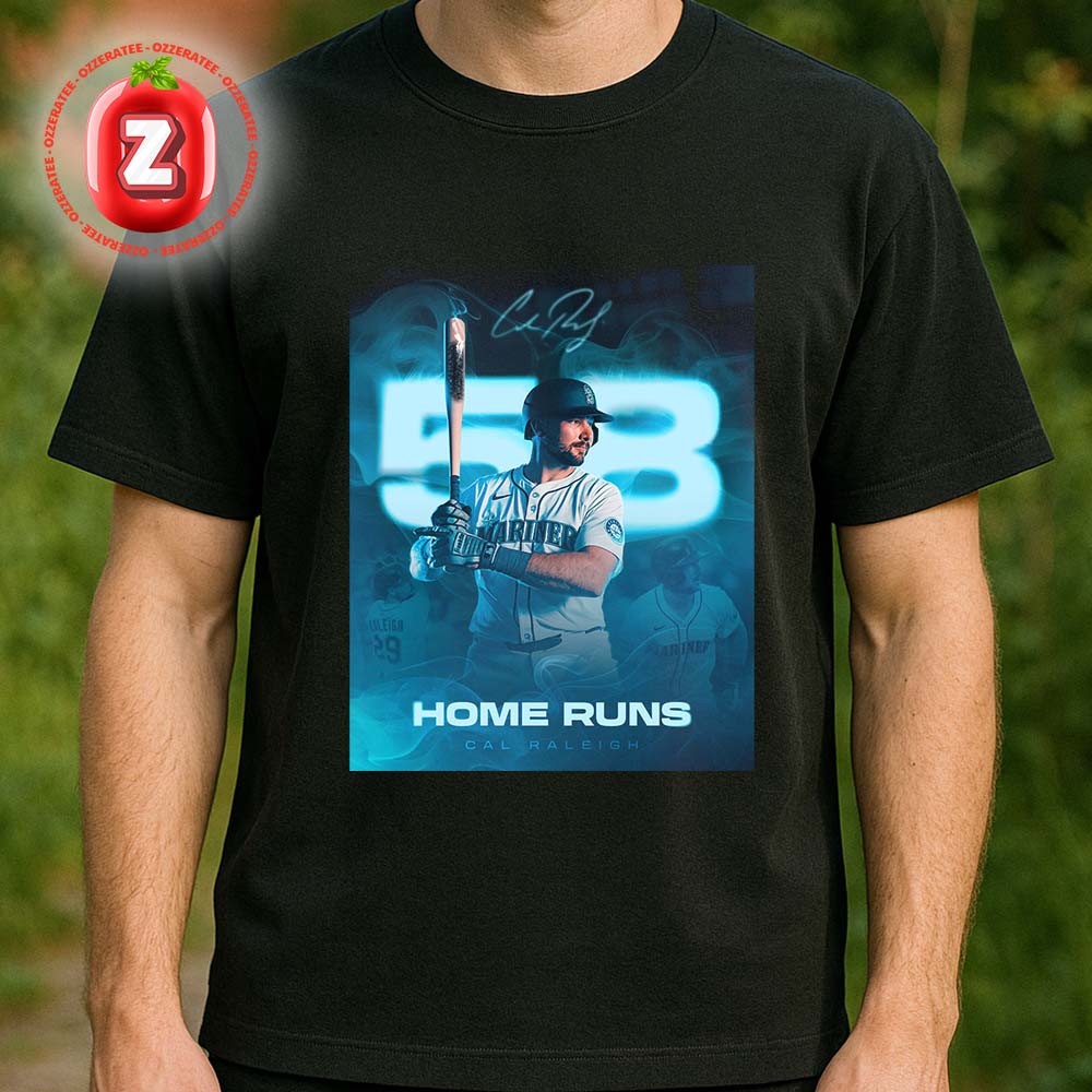Cal Raleigh 53 Home Runs Seattle Mariners Power Hitting Highlight Unisex T-Shirt