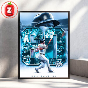 Cal Raleigh Seattle Mariners 60 Home Runs MLB Baseball 2025 Power Hitting Artwork Home Decor Poster Canvas