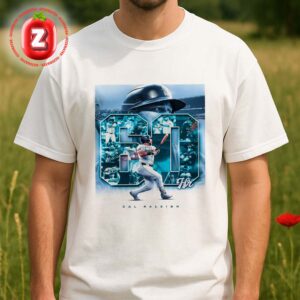 Cal Raleigh Seattle Mariners 60 Home Runs MLB Baseball 2025 Power Hitting Artwork Unisex T-Shirt