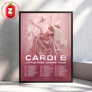 Cardi B Little Miss Drama Tour 2025 US and Canada Live Show Schedule Home Decor Poster Canvas