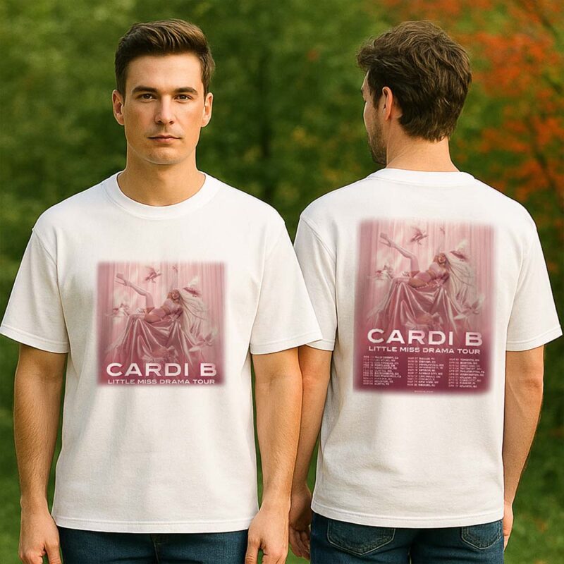 Cardi B Little Miss Drama Tour 2025 US and Canada Live Show Schedule Two Sides Unisex T Shirt