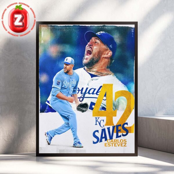 Carlos Estevez Kansas City Royals Saves Leader MLB Baseball 2025 Home Decor Poster Canvas