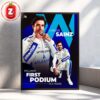 Carlos Sainz Williams Podium Azerbaijan GP 2025 Formula 1 Historic Finish Home Decor Poster Canvas