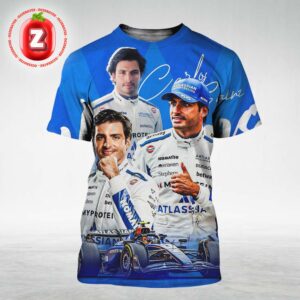Carlos Sainz Williams Podium Azerbaijan GP 2025 Formula 1 Historic Finish All Over Print Shirt