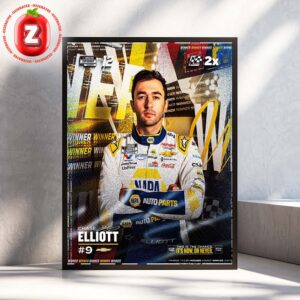 Chase Elliott Chevrolet Racing At NASCAR Cup Series On 2025 Playoffs Motorsport Winner Spotlight Home Decor Poster Canvas