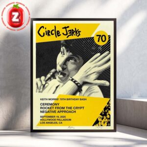 Circle Jerks Show At Hollywood Palladium In Los Angeles CA On September 19 2025 Keith Morris 70th Birthday Bash Artwork Home Decor Poster Canvas