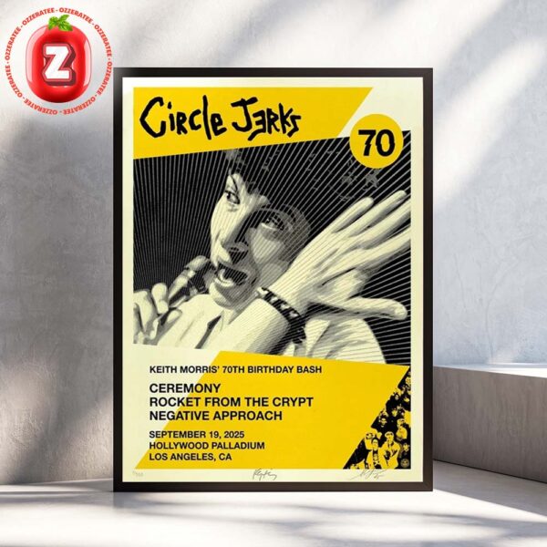 Circle Jerks Show At Hollywood Palladium In Los Angeles CA On September 19 2025 Keith Morris 70th Birthday Bash Artwork Home Decor Poster Canvas