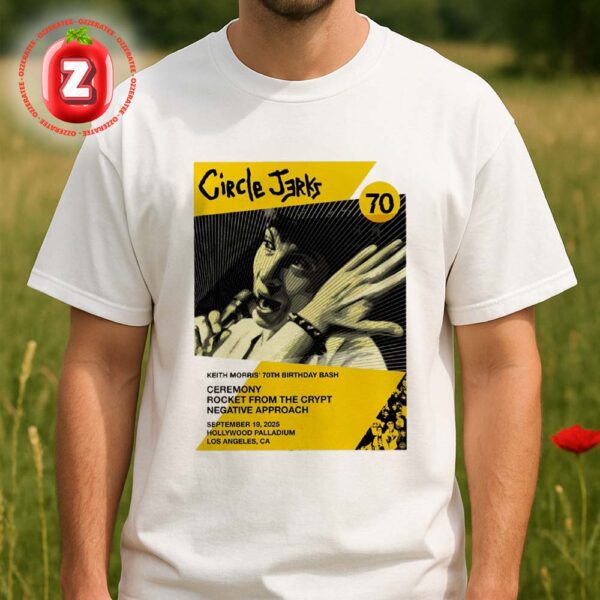 Circle Jerks Show At Hollywood Palladium In Los Angeles CA On September 19 2025 Keith Morris 70th Birthday Bash Artwork Unisex T-Shirt