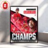 Cleveland Guardians At AL Central On 2025 Back To Back Division Champions MLB Baseball Postseason Triumph Artwork Home Decor Poster Canvas
