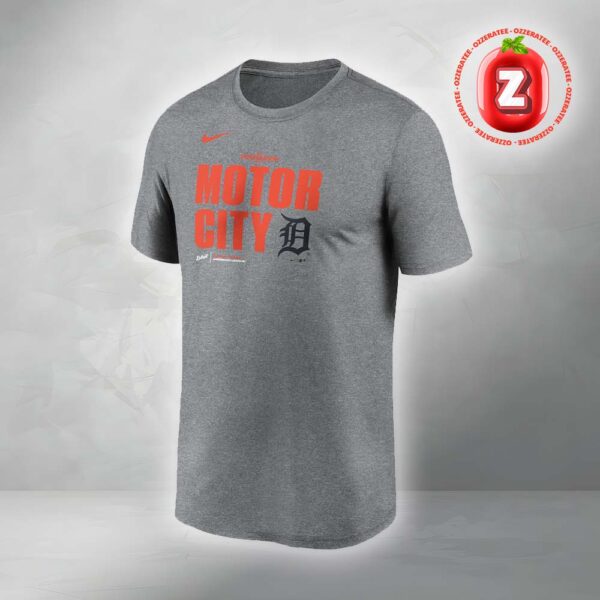 Detroit Tigers Nike Heather Charcoal 2025 MLB Postseason Legend Unisex T-Shirt