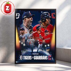 Detroit Tigers vs Cleveland Guardians At Wild Card On 2025 MLB Baseball Postseason Clash Artwork Home Decor Poster Canvas