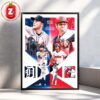 Detroit Tigers vs Cleveland Guardians Poster At Cleveland On 2025 Divisional Matchup MLB Baseball Home Decor Poster Canvas