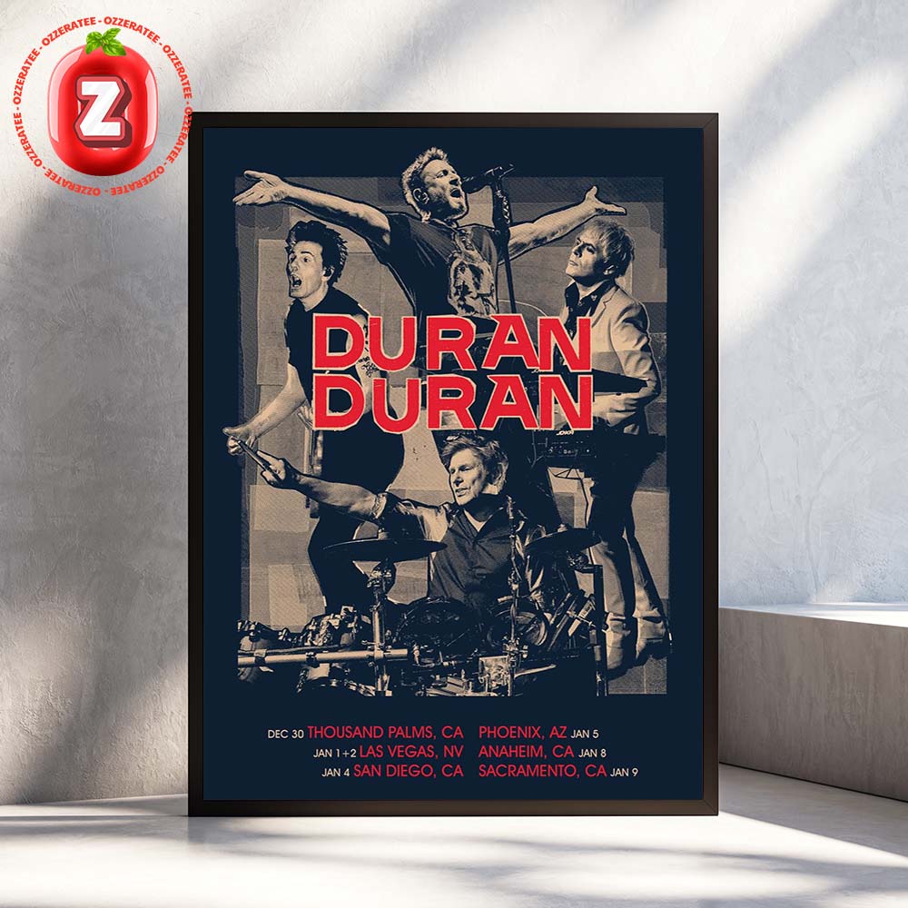 Duran Duran North America Tour 2025 Live Concert Dates and Locations Home Decor Poster Canvas