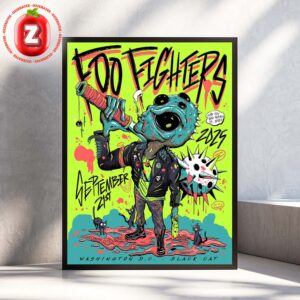 Foo Fighters Live In Washington D.C On September 21 2025 At The Black Cat Home Decor Poster Canvas