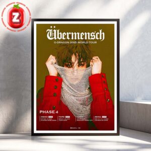 G-Dragon Übermensch World Tour 2025 In Osaka Taipei Hanoi Seoul Phase 4 Home Decor Poster Canvas