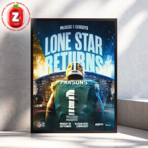 Green Bay Packers vs Dallas Cowboys Lone Star Returns NFL American Football On September 29 2025 Home Decor Poster Canvas