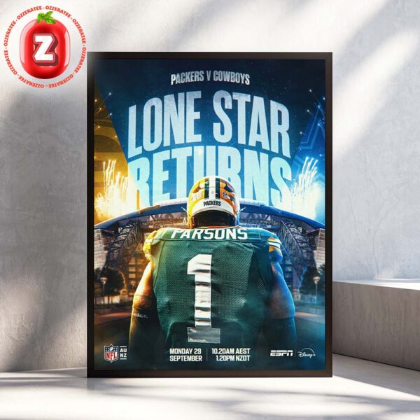 Green Bay Packers vs Dallas Cowboys Lone Star Returns NFL American Football On September 29 2025 Home Decor Poster Canvas