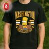 Homage x The Simpsons Burgundy Washington Commanders NFL 2025 Season Unisex T-Shirt
