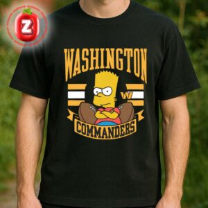 Homage x The Simpsons Burgundy Washington Commanders NFL 2025 Season Unisex T-Shirt