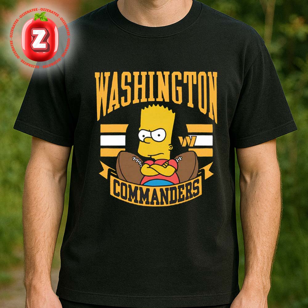 Homage x The Simpsons Burgundy Washington Commanders NFL 2025 Season Unisex T-Shirt