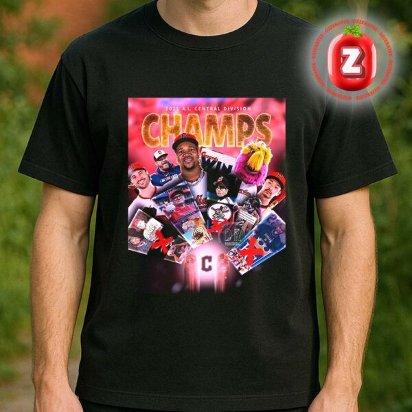 Jose Ramirez Cleveland Guardians At AL Central On 2025 Division Champions MLB Baseball Celebration Power Artwork Unisex T-Shirt