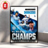 Los Angeles Dodgers NL West Champions MLB Baseball 2025 Dynamic Celebration Artwork Home Decor Poster Canvas