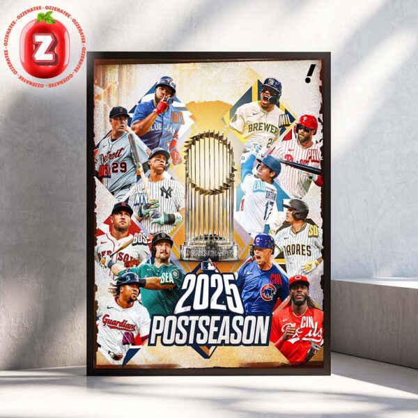 MLB 2025 Postseason Teams At World Series On 2025 Baseball Championship Bracket Glory Artwork Home Decor Poster Canvas