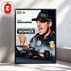 Max Verstappen Winner Azerbaijan Grand Prix 2025 Red Bull Racing Dominant Victory Home Decor Poster Canvas
