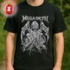 Megadeth Master Of Death Itin World Tour 2025 Itinerary Back Print Vintage Metal Two Sides Unisex T-Shirt