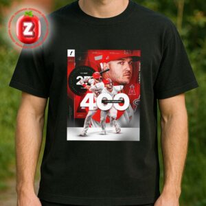 Mike Trout Reaches 400 Career Home Runs With Los Angeles Angels 2025 MLB Season Unisex T-Shirt