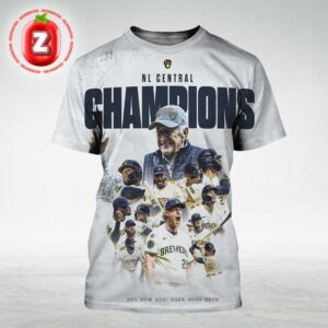 Milwaukee Brewers Celebrate NL Central Championships From 2011 To 2025 All Over Print Shirt