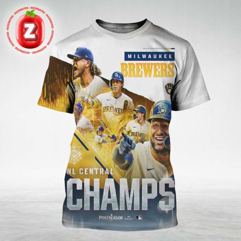 Milwaukee Brewers Clinch 2025 NL Central Title In Playoff Push All Over Print Shirt