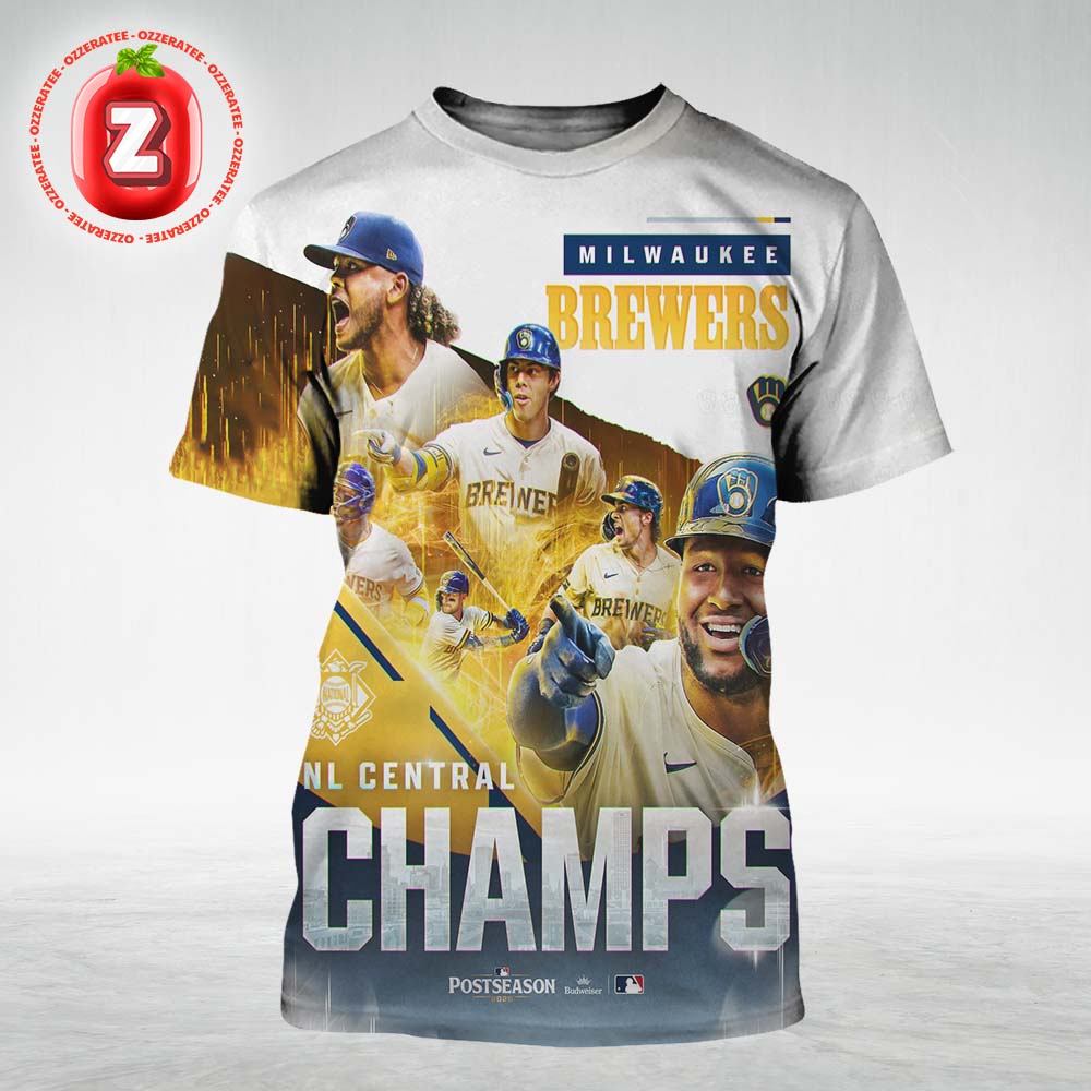 Milwaukee Brewers Clinch 2025 NL Central Title In Playoff Push All Over Print Shirt