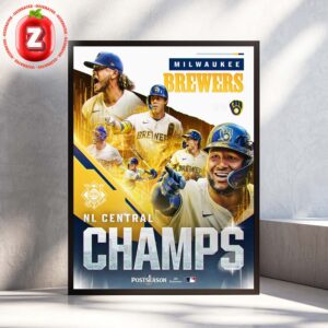 Milwaukee Brewers Clinch 2025 NL Central Title In Playoff Push Home Decor Poster Canvas