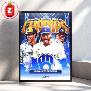 Milwaukee Brewers Crowned 2025 National League Central Champions Home Decor Poster Canvas