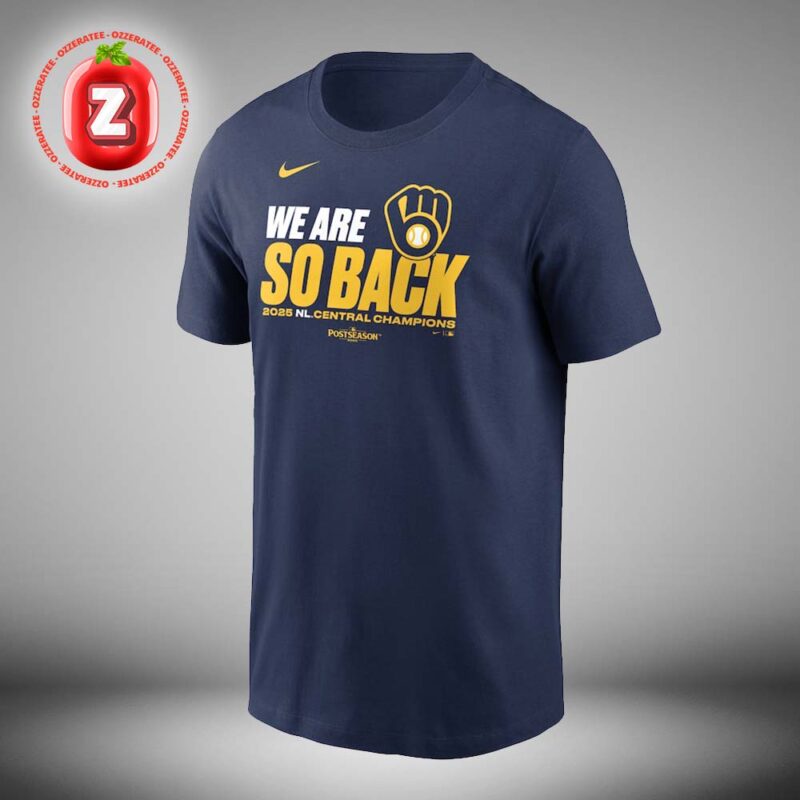 Milwaukee Brewers x Nike Navy 2025 NL Central Division Champions Locker Room Unisex T Shirt