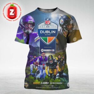 Minnesota Vikings International Dublin Game vs Pittsburgh Steelers NFL Football 2025 All Over Print Shirt